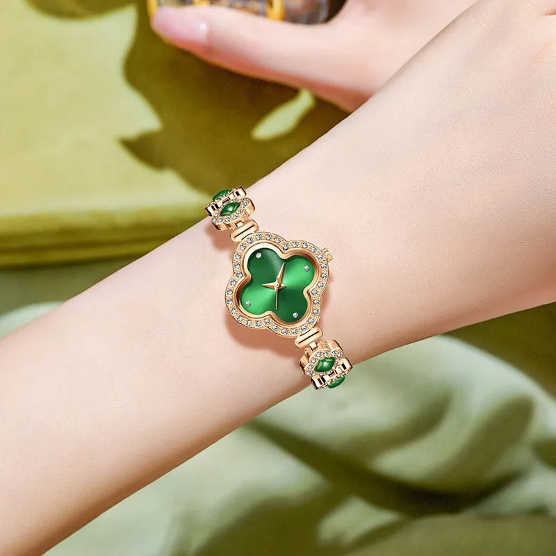 Montre femme tendance, montre-bracelet élégante en acier doré, horloge décontractée pour femme, étanche .