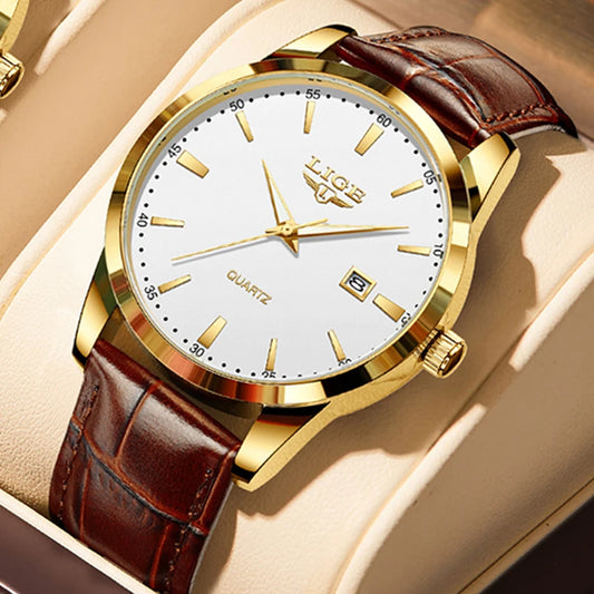 Montre Homme bracelets cuir , une montre d’un design luxueux .