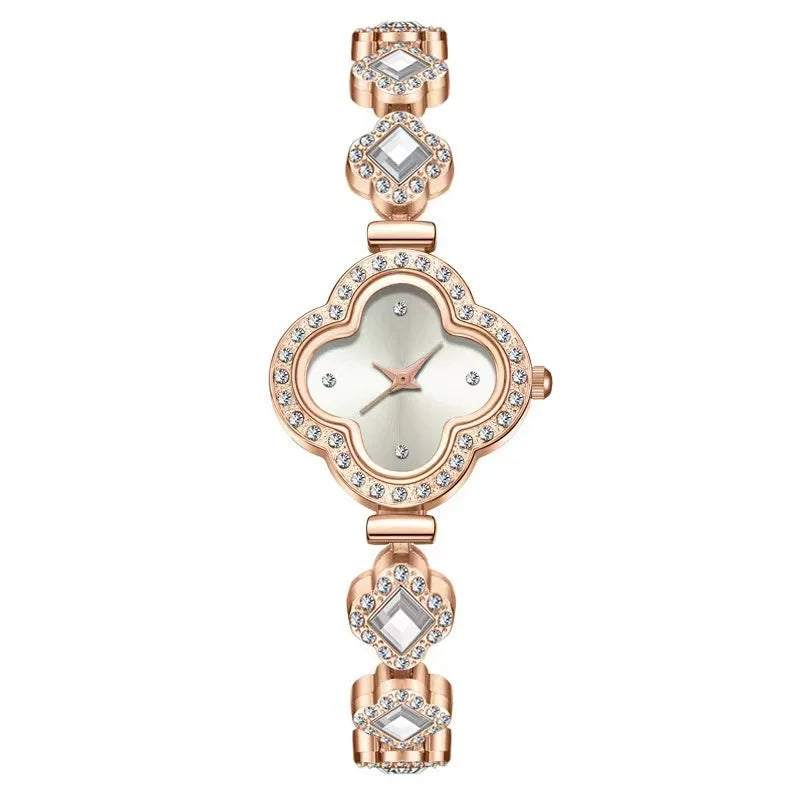 Montre femme tendance, montre-bracelet élégante en acier doré, horloge décontractée pour femme, étanche .