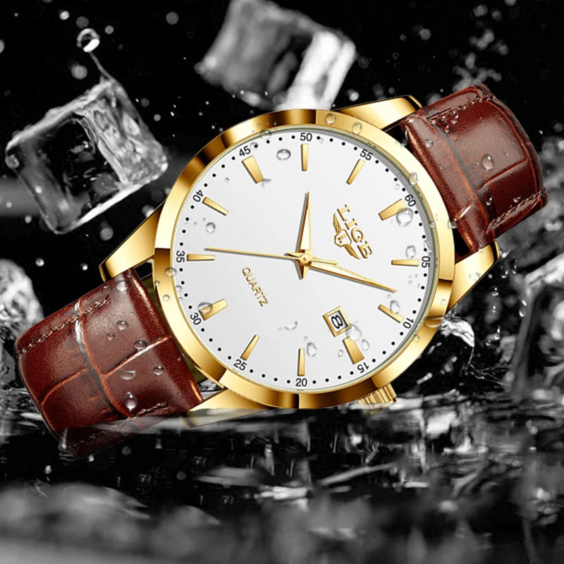 Montre Homme bracelets cuir , une montre d’un design luxueux .