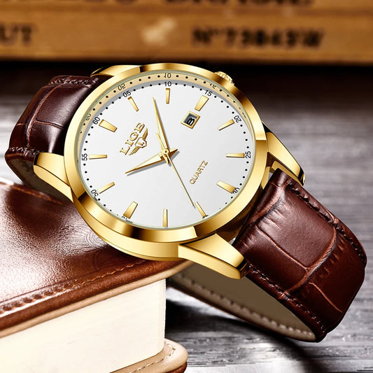 Montre Homme bracelets cuir , une montre d’un design luxueux .