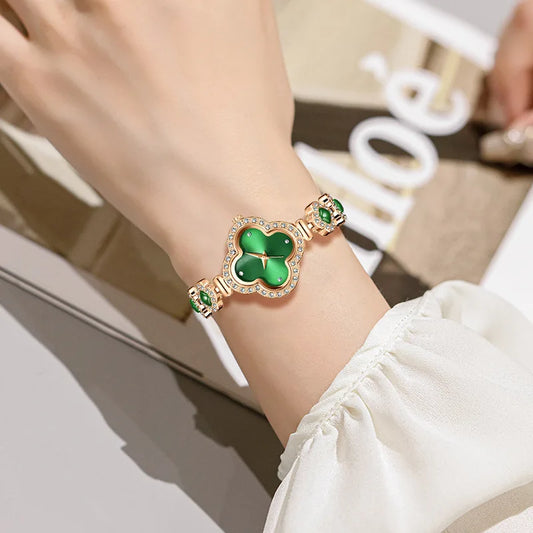 Montre femme tendance, montre-bracelet élégante en acier doré, horloge décontractée pour femme, étanche .