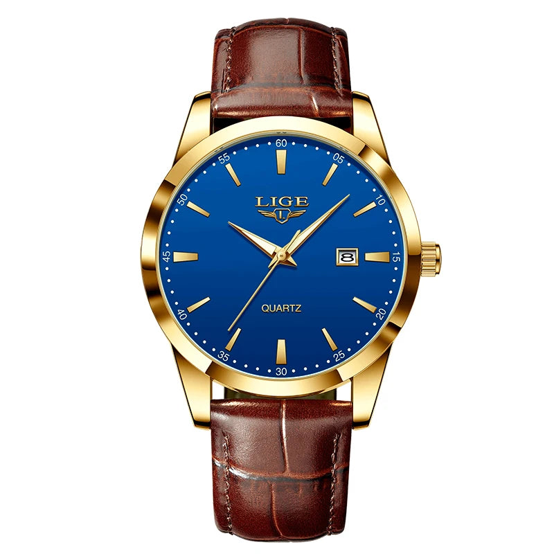 Montre Homme bracelets cuir , une montre d’un design luxueux .